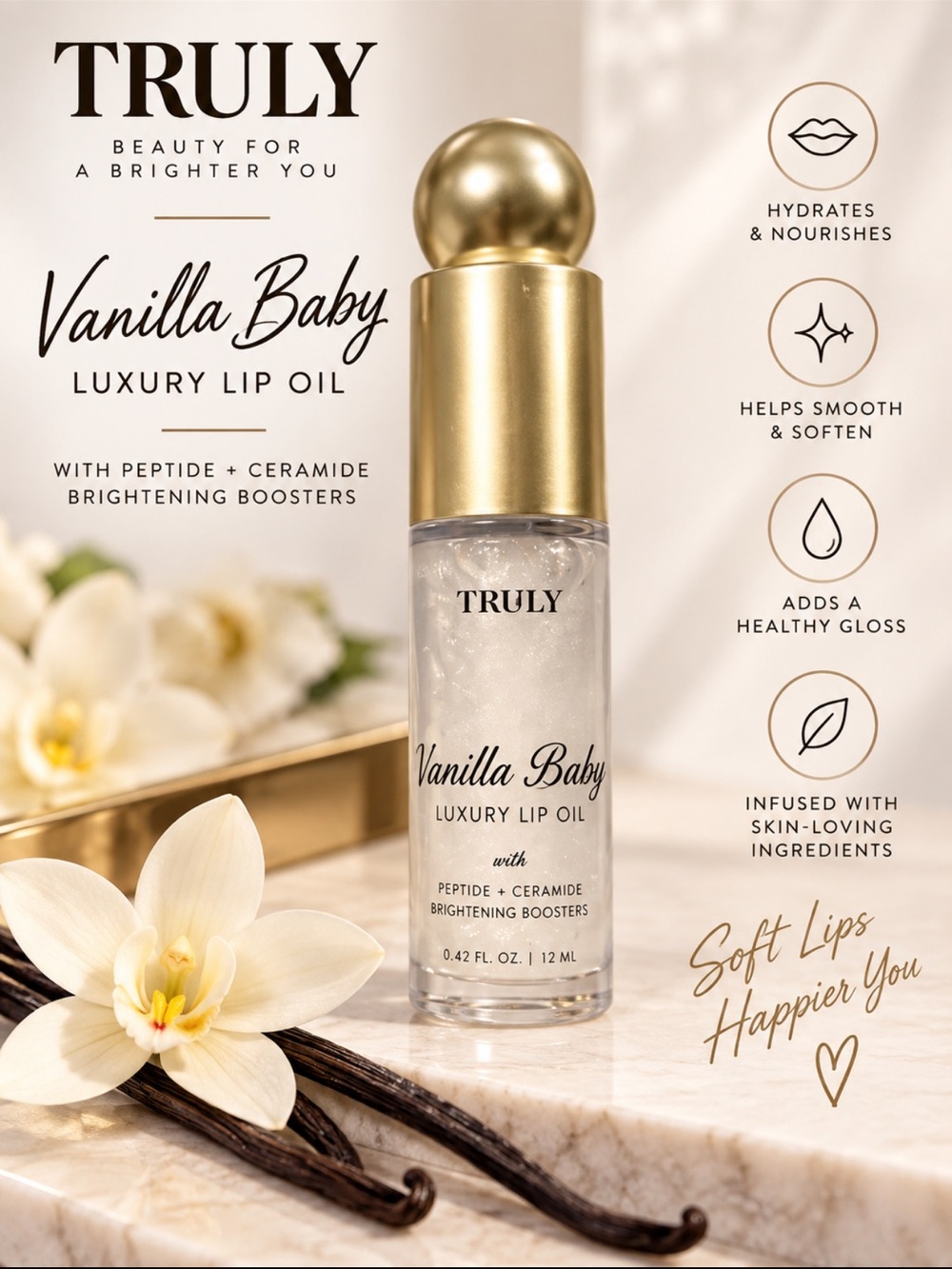TRULY Vanilla Baby Luxury Lip Oil